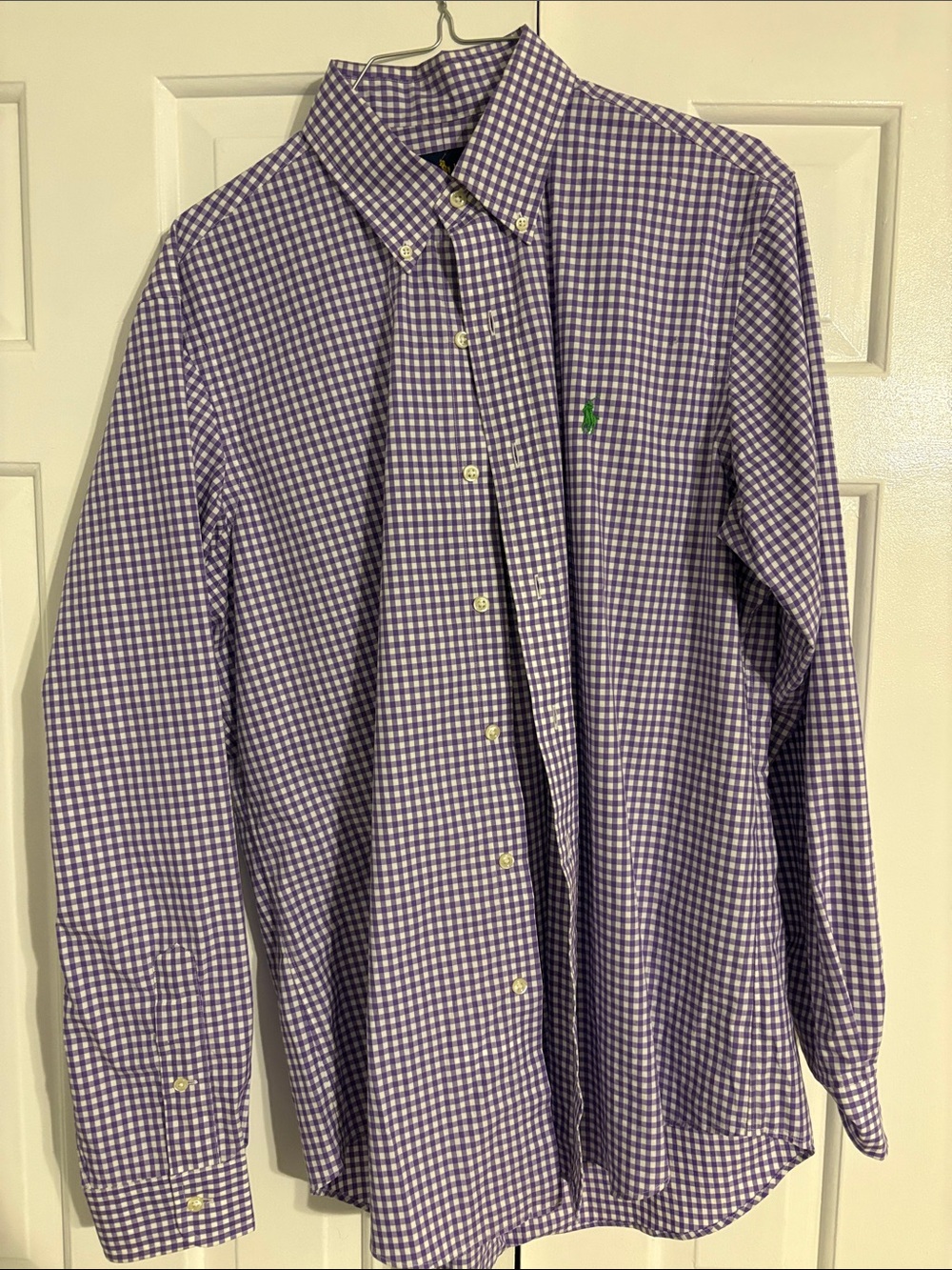 Ralph Lauren Purple Gingham Button-Down Shirt